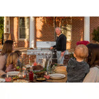 Deluxe 6-Burner Propane Gas Grill in Stainless Steel with Ceramic Searing Side Burner and Rotisserie Kit