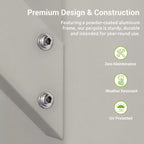 Florence 11 Ft. X 11 Ft. Aluminum Pergola in White Finish and White Canopy