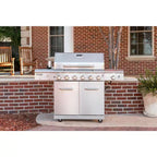 Deluxe 6-Burner Propane Gas Grill in Stainless Steel with Ceramic Searing Side Burner and Rotisserie Kit