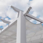 Florence 11 Ft. X 11 Ft. Aluminum Pergola in White Finish and White Canopy