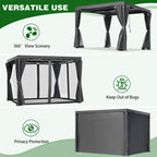 Outdoor Pergola, Louvered Pergola, Aluminum Pergola for Patio, Backyard, Pool Party