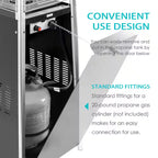 48,000 BTU Quartz Glass Tube Heat-Focusing Black Propane Gas Standing Patio Heater