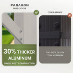 Florence 11 Ft. X 11 Ft. Aluminum Pergola in White Finish and White Canopy