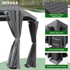 Outdoor Pergola, Louvered Pergola, Aluminum Pergola for Patio, Backyard, Pool Party