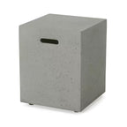 Aidan 56 In. X 15.00 in Rectangular MGO Gas Outdoor Patio Fire Pit Table in Light Grey - 50,000 BTU with Tank Holder