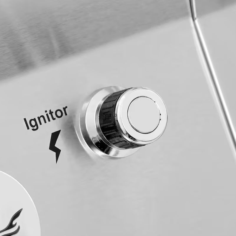 Cabinet Style Blue 6 -Burner Liquid Propane Gas Grill 1 -Side Burner