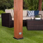 10 Ft. X 10 Ft. Traditional All Cedar Wood Outdoor Patio Pergola Shade Structure