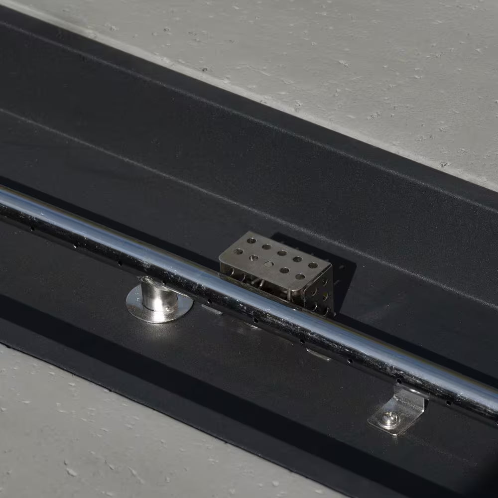 Aidan 56 In. X 15.00 in Rectangular MGO Gas Outdoor Patio Fire Pit Table in Light Grey - 50,000 BTU with Tank Holder