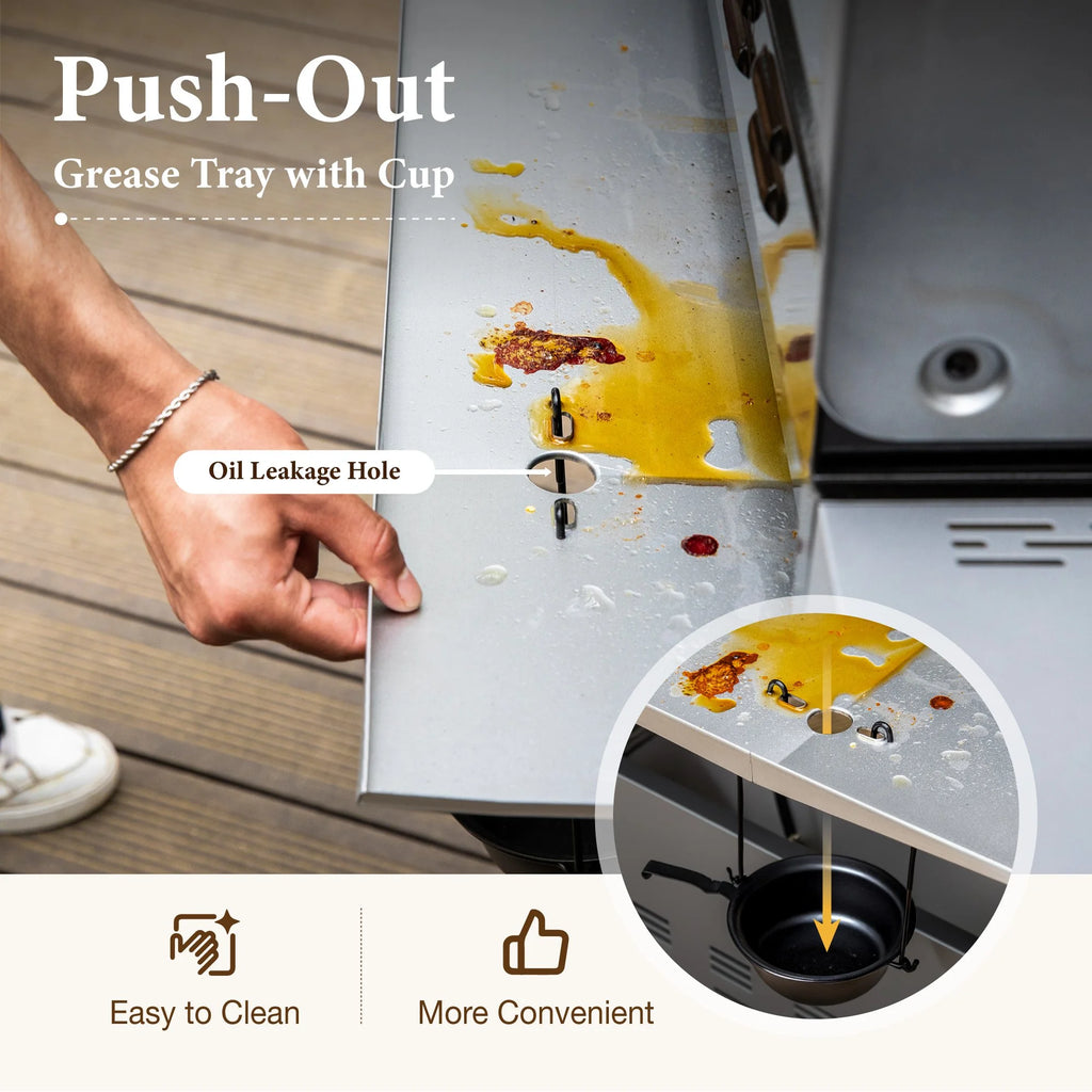 6 Burner Propane Gas Grill and Griddle Combo with Side Burner 740 Sq. In. Large Cooking Area 52,000 but Output BBQ Grill