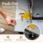 6 Burner Propane Gas Grill and Griddle Combo with Side Burner 740 Sq. In. Large Cooking Area 52,000 but Output BBQ Grill