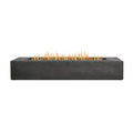 Brookhurst 72 In. W X 12 In. H Outdoor GFRC Liquid Propane Fire Pit in Carbon with Lava Rocks