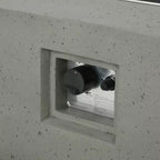 Aidan 56 In. X 15.00 in Rectangular MGO Gas Outdoor Patio Fire Pit Table in Light Grey - 50,000 BTU with Tank Holder