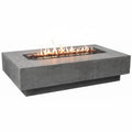 Hampton Concrete Fire Pit 56" X 32" Outdoor Patio Firepit Includes Lava Rocks Modern Fire Pits & Outdoor Fireplaces for Garden, Deck, Indoor & Outdoor Heating