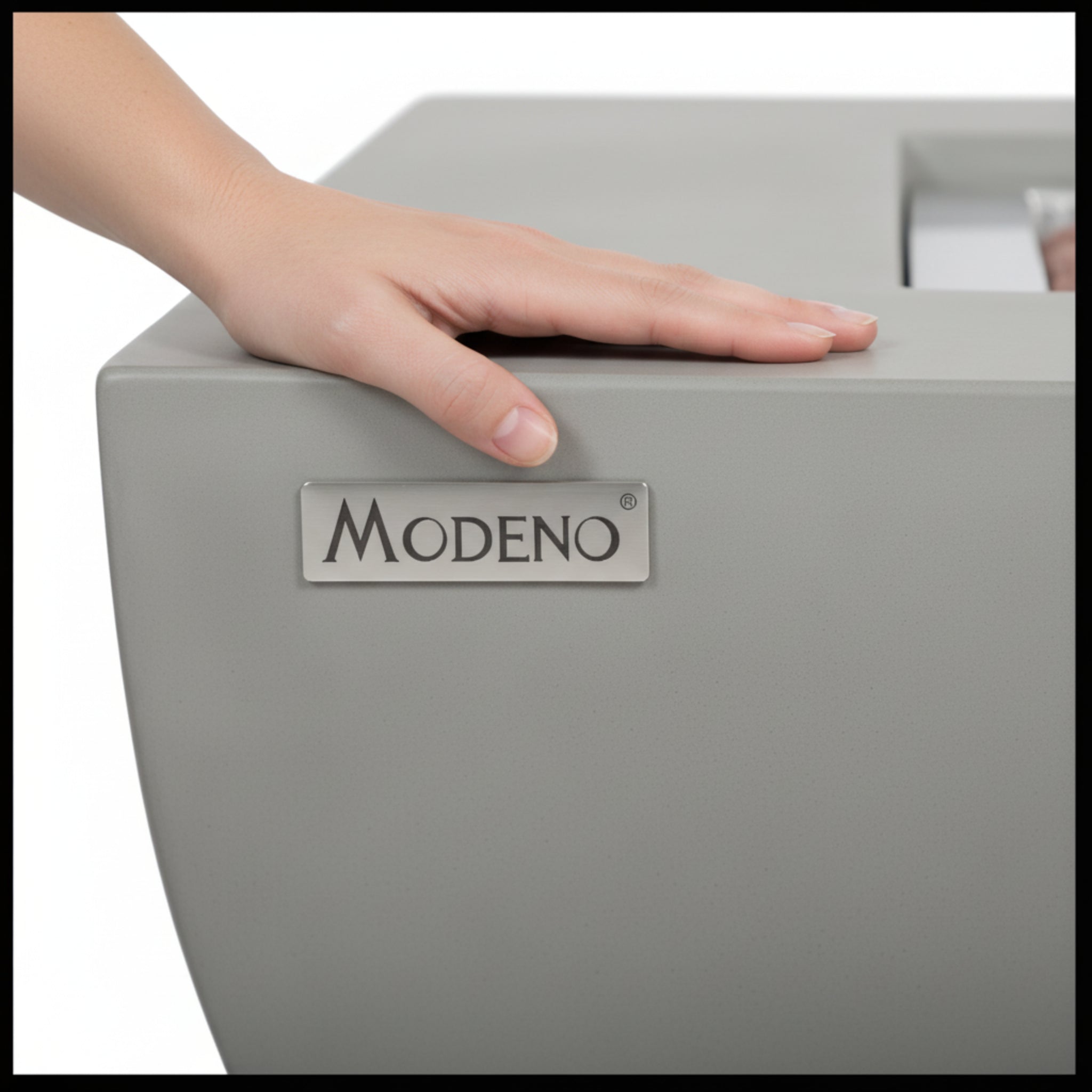 Westport 34 In. X 14 In. Grey round Concrete Propane Pit Table with Electronic Ignition Cover and Lava Rock