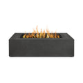 Brookhurst 42 In. L X 12 In. H Outdoor GFRC Liquid Propane Fire Pit in Carbon with Lava Rocks
