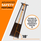 42,000 BTU Vesta Propane Tower Heater in Hammered Bronze