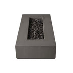 Matteau Low 60 In. L X 12 In. H Outdoor Rectangular Concrete Composite Propane Fire Table in Carbon with Vinyl Cover